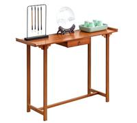 YCYHXJB Table D'autel en Bambou avec Tiroir, Console Meuble Étroite Rétro, Table D'appoint pour Une Entrée, Couloir, Salon ou Bureau(Brown,100 * 34 * 84cm/39.4 * 13.4 * 33in)