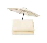 YCYHZC 2m/2.5m/2.7m/3.0m Toile De Rechange pour Parasol Jardin, Housse De Rechange en Tissu pour 6/8 Baleines, Auvent De Rechange pour Parasol D'extérieur(White,6Ribs-2.5m/8.2ft)