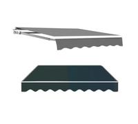 YCYHZC Store Banne Manuel Rétractable，Tissu De Remplacement pour Auvent, 350x300cm Toile D'Auvent Rechange pour Store Banne Extérieur, Tissu De Rechange pour Store De Balcon(Green,3.5x3.0m/12x10ft)