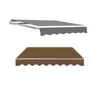 YCYHZC Store Banne Manuel Rétractable，Tissu De Remplacement pour Auvent, 350x300cm Toile D'Auvent Rechange pour Store Banne Extérieur, Tissu De Rechange pour Store De Balcon(Brown,3.5x3.0m/12x10ft)