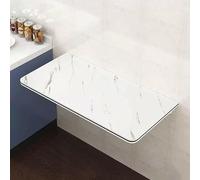 YCYHZC Table Pliante Murale, Établi Pliant Mural Bois, Bureau Mural Pliable, Bureau Flottant Rabattable avec Support Pliable Réglable Métal(30x90cm/12x35in)