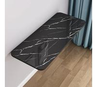 YCYHZC Table Pliante Murale, Tables Cuisine Murales Abattants, Établi Mural Bois pour Salle Manger Bureau Peu Encombrant avec Support Fer(Black Pattern,L 40CM)