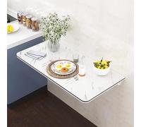 YCYHZC Table Travail Pliante Murale, Bureau Mural Pliant Flottant, Établi Flottant Pliable Bois, Table Cuisine Petit Espace pour Salon, Salle, Bureau(30x90cm/11.8x35.4in)