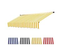 YCYHZC Toile De Remplacement pour Store Banne À Rayures, 4x2.5 5x2.5m Tissu De Rechange De Auvent Rétractable Manuelle, Pare-Soleil D'extérieur pour Jardin Balcon Marché(Yellow,13x8ft/4x2.5m)