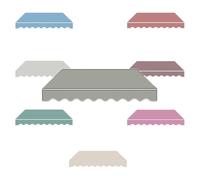 YCYHZC Toile De Remplacement pour Store Banne Manuel 550x300cm, Tissu De Rechange De Auvent Rétractable D'extérieur, Dessus De Store De Remplacement De Marché(Gray,5.5x3.0m/18x10ft)