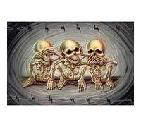 ycyingcheng 5D DIY Full Drill Diamond Painting Skull Cross Stitch Embroidery Mosaic Kit, Kits de broderie au point de croix