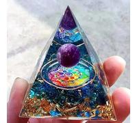 ycyingcheng Pyramide en cristal d'améthyste - Tour d'énergie en cristal d'Ogan - Protection en orgonite - Pour décoration d'intérieur