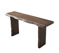 YCYRF Console D'Entrée en Bois Massif, Table Derrière Canapé, Console Meuble D'Appoint en Bois aux Bords Naturels pour Le Salon et Le Couloir(120x40x75cm/47x16x29.5in)