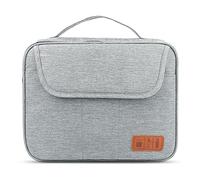 YCYUYK Étui de rangement électronique de voyage rigide pour MacBook avec adaptateur d'alimentation, câbles de banque d'alimentation pour câble, cartes SD, chargeur, gris, Valise