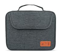 YCYUYK Étui de rangement électronique de voyage rigide pour MacBook avec adaptateur d'alimentation, câbles de banque d'alimentation pour câble, cartes SD, chargeur, Noir , Valise