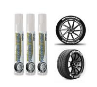 YCZCHE14 Lot de 4 Stylos à Pneus Blancs étanches, Pneu Peinture Stylo Imperméable, Feutre Pneu Pour pneus de voiture et moto