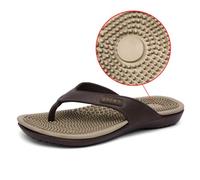 YCZHD Hommes Massage Pantoufles,Tongs Réflexologie Plantaire Masseurs D'acupression pour Chaussures,Massage Points D'acupuncture des Pieds Sandales(Size:EU 44,Color:Kaki)