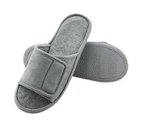 YCZHD Mens Silent Pantoufles Toe Plancher Soft Sole Silent TPR Pantoufles,Chaussons Hommes avec Soutien de la Voûte,Confortable Léger Bout Ouvert Accueil Chaussures(Size:EU 42/43,Color:/Gris)