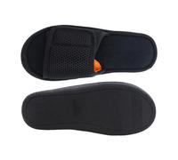 YCZHD Mens Silent Pantoufles Toe Plancher Soft Sole Silent TPR Pantoufles,Corail Velours Coton Pantoufles,Confortable Léger Bout Ouvert Accueil Chaussures(Size:EU 42/43,Color:Noir)