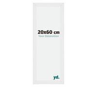 yd. Cadre Photo 20x60 cm Blanc Brillant - Cadre en MDF Mura