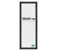yd. Cadre Photo 20x60 cm Noir Mat - Cadre en MDF Bologna | Your Decoration, Verre acrylique antireflet, Montage mural, Convient aux photos, affiches ou puzzles, Made in Holland