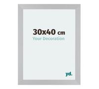 yd. Your Decoration - Cadre 30x40 cm - Argent Mat - Cadres Photo en MDF Avec Verre acrylique - Anti-Reflet - Cadre 30x40 - Mura