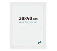 Your Decoration - Cadre 30x40 cm - Blanc Brillant - Cadres Photo en MDF Avec Verre acrylique - Anti-Reflet - Cadre 30x40 - Mura