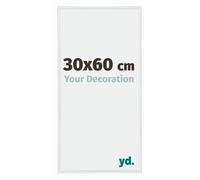 yd. Cadre Photo 30x60 cm Blanc Brillant - Cadre en Plastique Annecy | Your Decoration, Verre acrylique antireflet, Montage mural, Convient aux photos, affiches ou puzzles, Made in Holland