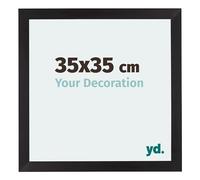 yd. Cadre Photo 35x35 cm Noir Grain de Bois - Cadre en MDF Mura