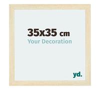 yd. Cadre Photo 35x35 cm Sable Patine - Cadre en MDF Mura