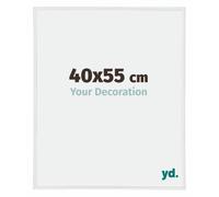 yd. Cadre Photo 40x55 cm Blanc Brillant - Cadre en Plastique Annecy
