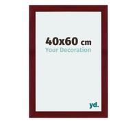 yd. Cadre Photo 40x60 cm Vin Rouge Patine - Cadre en MDF Mura
