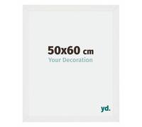 yd. Cadre Photo 50x60 cm Blanc Brillant - Cadre en MDF Mura