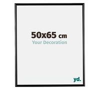yd. Cadre Photo 50x65 cm Noir Brillant - Cadre en Plastique Bordeaux