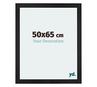 yd. Your Decoration - Cadre 50x65 cm - Noir Grain de Bois - Cadres Photo en MDF Avec Verre acrylique - Anti-Reflet - Cadre 50x65 - Mura