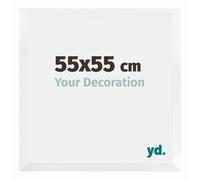 Your Decoration - 55x55 cm - Cadres Photo en MDF Avec Verre Plexiglas - Anti-Reflet - Excellente Qualité - Blanc - Cadre Decoration Murale - Catania, Blanc G