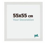 yd. Cadre Photo 55x55 cm Blanc Mat - Cadre en MDF Mura