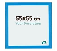 yd. Cadre Photo 55x55 cm Bleu Brillant - Cadre en MDF Mura