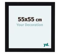 yd. Cadre Photo 55x55 cm Noir Brillant - Cadre en MDF Como
