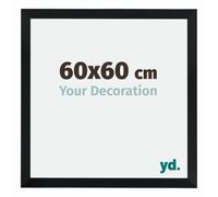 yd. Cadre Photo 60x60 cm Noir Mat - Cadre en MDF Catania | Your Decoration, Verre acrylique antireflet, Montage mural, Convient aux photos, affiches ou puzzles, Made in Holland