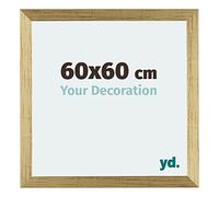 Your Decoration - 60x60 cm - Cadres Photo en MDF Avec Verre Plexiglas - Anti-Reflet - Excellente Qualité - Or Brillant - Cadre Decoration Murale - Mura, Or Brillant G