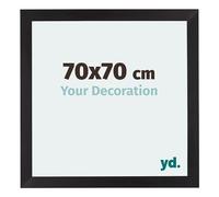 yd. Cadre Photo 70x70 cm Noir Grain de Bois - Cadre en MDF Mura