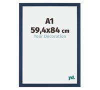 yd. Cadre Photo A1 59.4x84 cm Bleu Fonce Patine - Cadre en MDF Mura