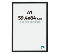 yd. Cadre Photo A1 59.4x84 cm Noir Mat - Cadre en MDF Catania