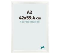 yd. Cadre Photo A2 42x59.4 cm Blanc Patine - Cadre en MDF Pisa