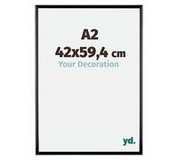 yd. Cadre Photo A2 42x59.4 cm Noir Brillant - Cadre en Plastique Bordeaux