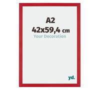 yd. Cadre Photo A2 42x59.4 cm Rouge - Cadre en MDF Mura