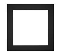 yd. Passepartout 20x20 cm pour Taille d'image 15x15 - Noir - Carton de musée - Taille Extérieures 20x20 cm - Taille intérieure 15x15 cm