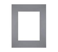 yd. Passepartout 24x30 cm pour Taille d'image 15x20 - Gris - Carton de musée - Taille Extérieures 24x30 cm - Taille intérieure 15x20 cm