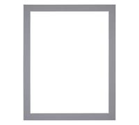 yd. Passepartout 24x30 cm pour Taille d'image 18x24 - Gris - Carton de musée - Taille Extérieures 24x30 cm - Taille intérieure 18x24 cm