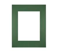 yd. Passepartout 28x35 cm pour Taille d'image 18x24 - Vert Foret - Carton de musée - Taille Extérieures 28x35 cm - Taille intérieure 18x24 cm