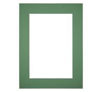 yd. Passepartout 30x40 cm pour Taille d'image 20x30 - Vert Foret - Carton de musée - Taille Extérieures 30x40 cm - Taille intérieure 20x30 cm