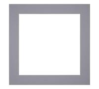 yd. Passepartout 50x50 cm pour Taille d'image 40x40 - Gris - Carton de musée - Taille Extérieures 50x50 cm - Taille intérieure 40x40 cm