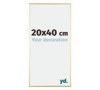 yd. Your Decoration - Cadre 20x40 cm - Or - Cadres Photos en Aluminium Avec Verre acrylique - Anti-Reflet - Cadre 20x40 - Kent