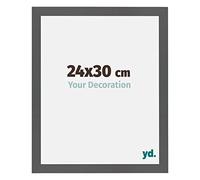 yd. Your Decoration - Cadre 24x30 cm - Anthracite - Cadres Photo en MDF Avec Verre acrylique - Anti-Reflet - Cadre 24x30 - Mura
